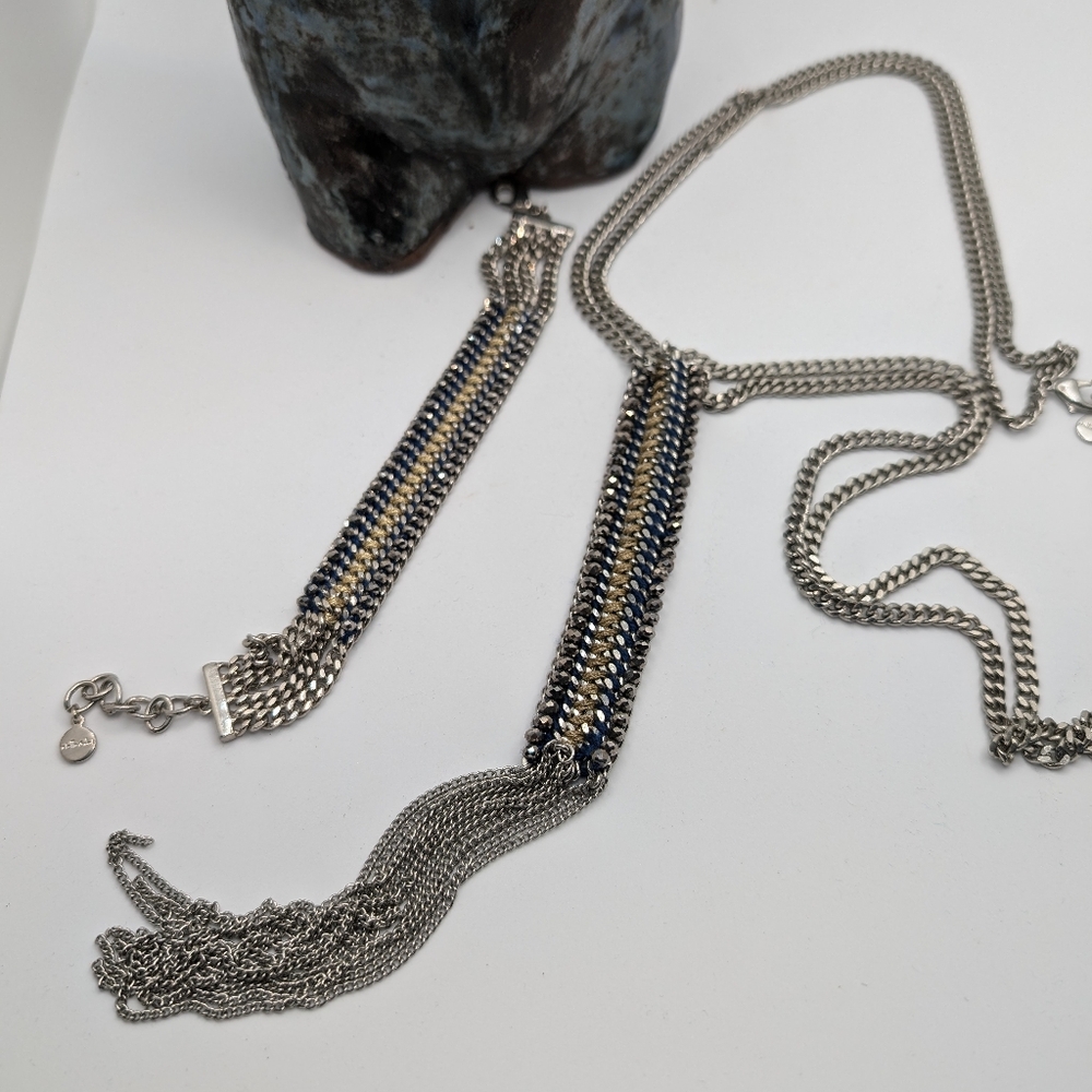 Stella & Dot SET lariat fringe necklace and matching bracelet!!